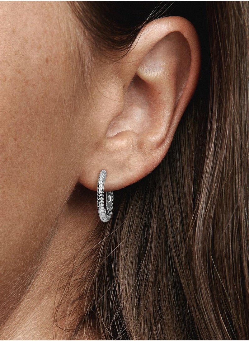 PANDORA Moments Small Charm Hoop Earrings - Image 3