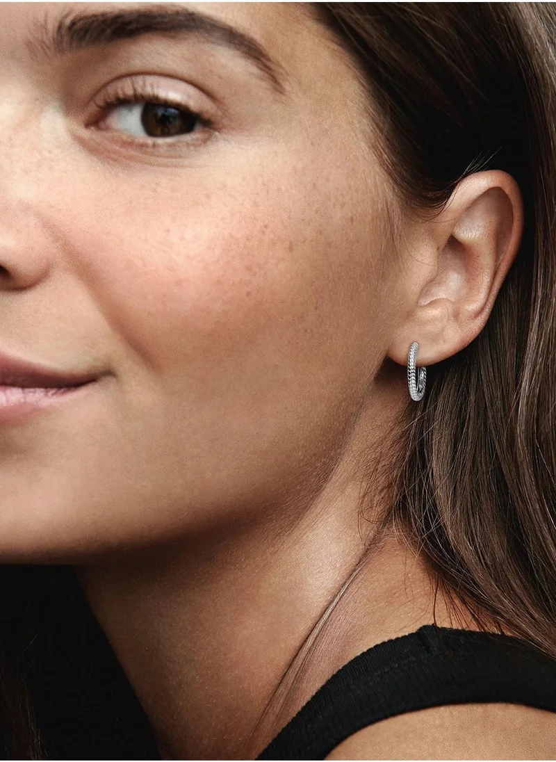 PANDORA  Moments Small Charm Hoop Earrings for Women | Best Price UAE