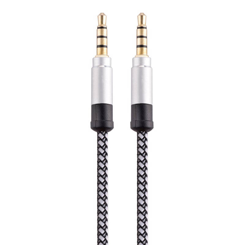 1.5 Meters 3 Meters 3.5Mm Hook And Loop Woven Audio Line Male-To-Male Nylon Aux Pair Line Car Audio - Image 1