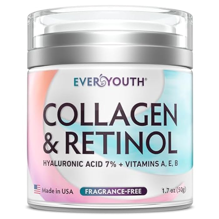 Everyouth Collagen Cream for Face, Neck & Décolleté, Anti Aging Facial Moisturizer for Women with Hyaluronic Acid, Vitamin E, Made in USA, Anti Wrinkle Face Cream, Neck Creams for Tightening and Firming, 1.7oz - Image 1