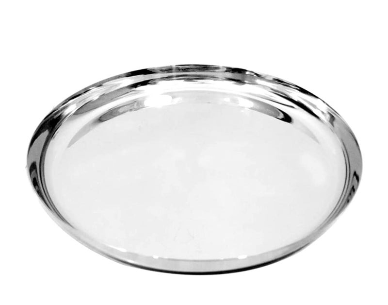 SILVESTER Stainless Steel Heavy Gauge Apple Kulcha thali Dinner Plates Thali Set Dinner Plate 2 - Image 1