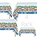 Oojami 4Pack Transportation Theme Plastic Table Covers with Banner Trucks Cars Airplanes Party Supplies for Kids Birthday Baby Shower and Events Disposable Waterproof Tablecloths - Image 2