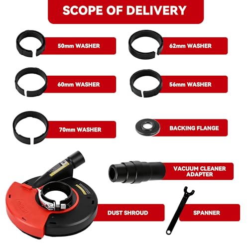 HERZO Universal Surface Grinding Dust Shroud for 7 Inch Angle Grinder Grinding Task - Image 5