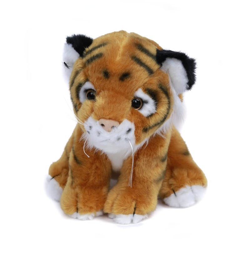Plushland Brown Tiger Sitting 8 Stuffed Toys Plush Super Soft Winter Holiday Brown - Image 3