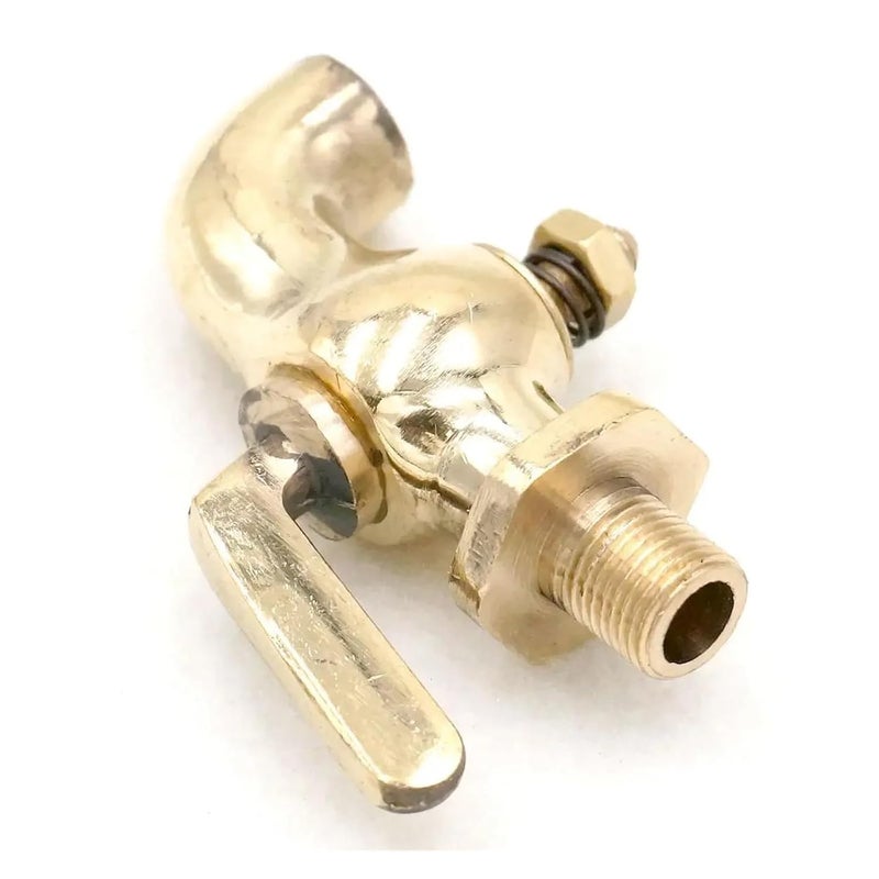 صنبور ماء بمقبض عتيق من النحاس العتيق، بخيط ذكري مقاس 1 8 بوصة من نوع BSP - Image 1