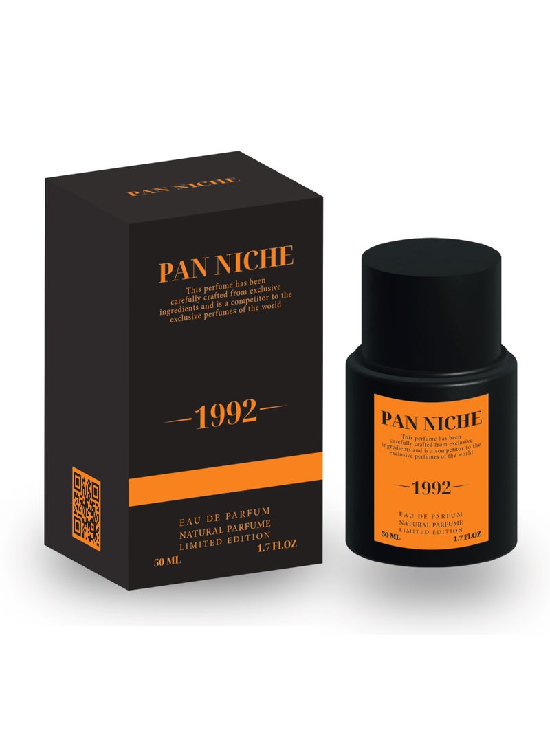 PAN NICHE Pan Niche 1992 — Eau De Parfum (50ml), Premium Luxury Perfume for Men & Women, Long Lasting Fragrance, Limited Edition Natural Perfume, Fresh & Soothing Scent, Ideal Gift for Special Occasions - Image 1