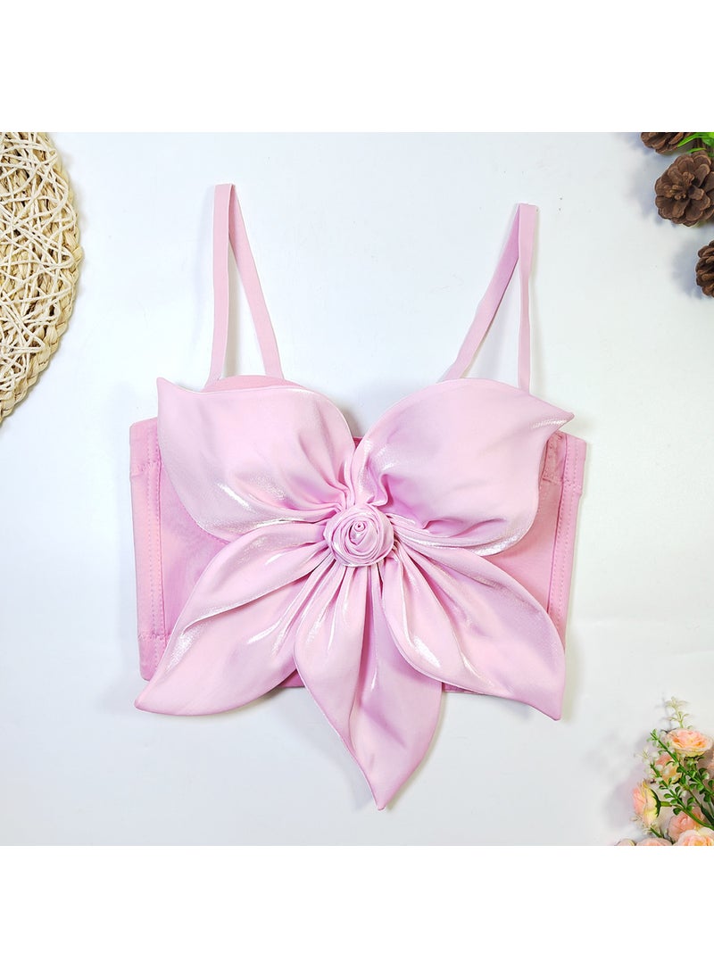 Generic - Off-Shoulder 3D Bow Floral Corset Top light purple - Image 1
