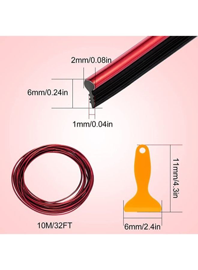 Car Interior Moulding Trim Strips Universal Car Decoration Pinstriping Filler Insert Strips Styling Dashboard Decorative DIY Flexible Strip Garnish Accessory with Installing Tool - Image 2