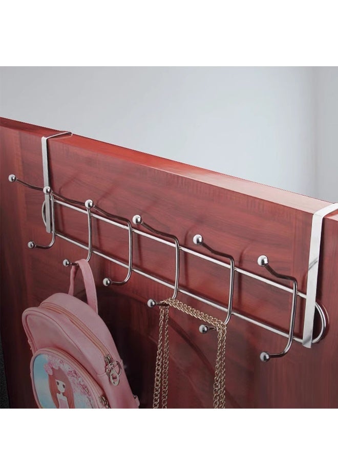 Over the Door Organizer with Hooks for Hanging Coats Jackets Bags Totes & Towels, Easy Install Sturdy Steel Over Door Hook Rack Hanger for Bedroom Laundry Room Clost Storage - Image 4