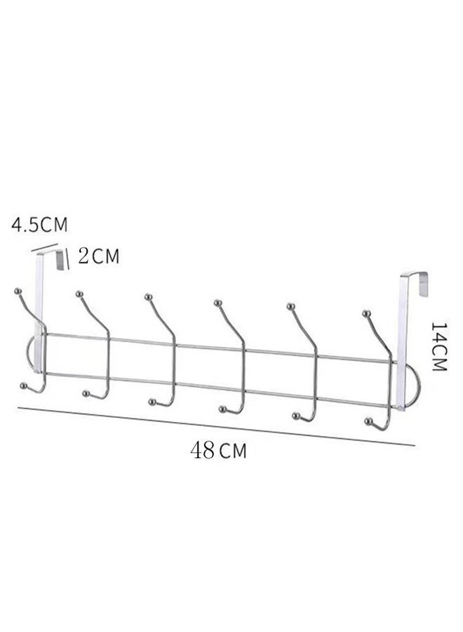 Over the Door Organizer with Hooks for Hanging Coats Jackets Bags Totes & Towels, Easy Install Sturdy Steel Over Door Hook Rack Hanger for Bedroom Laundry Room Clost Storage - Image 2