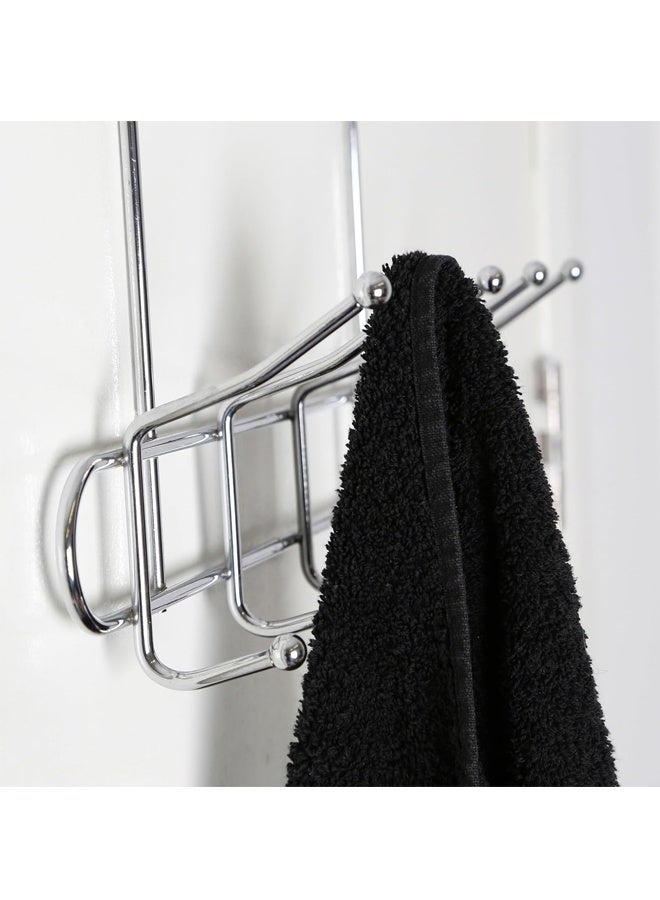 Over the Door Organizer with Hooks for Hanging Coats Jackets Bags Totes & Towels, Easy Install Sturdy Steel Over Door Hook Rack Hanger for Bedroom Laundry Room Clost Storage - Image 3