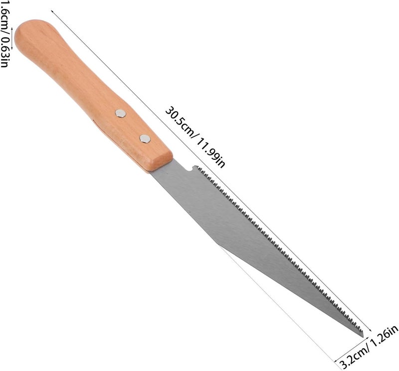 FENICAL Mini Japanese Hand Saw with Fine Teeth Portable Flush Trim Pull Saw for Woodworking and Tree Cutting with Hardened Pointed Tip Woodcraft Tool for Precision Cuts - Image 2