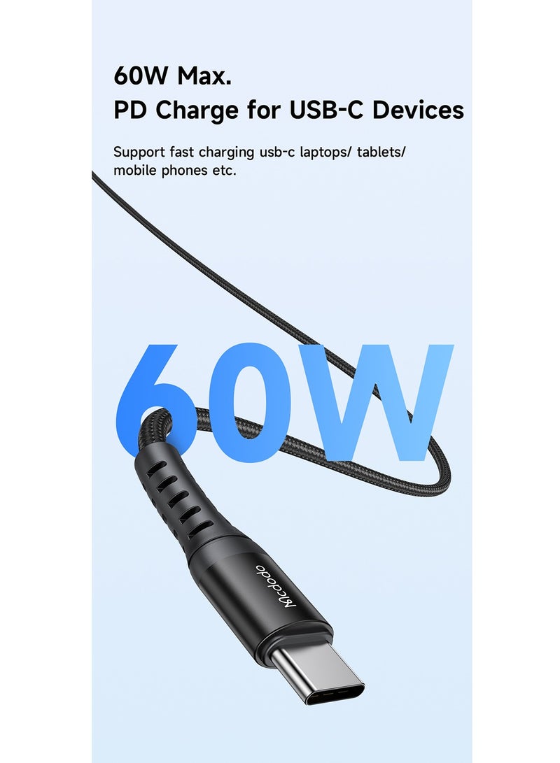 Mcdodo MCDODO CA5641 USB-C TO USB-C 60W DATA CABLE 1M BLACK  - Image 3