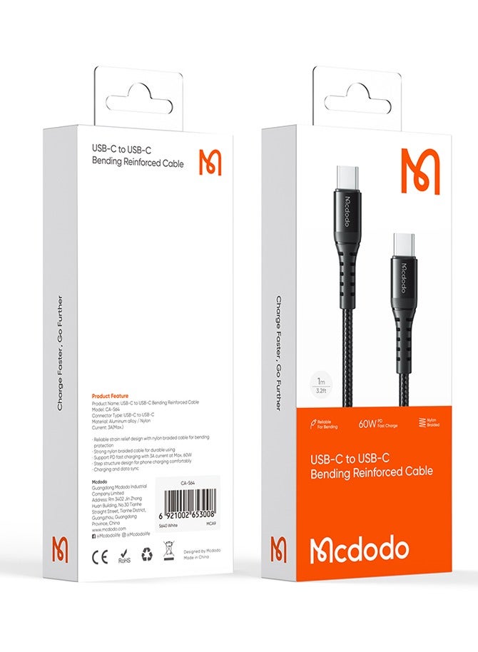 Mcdodo MCDODO CA5641 USB-C TO USB-C 60W DATA CABLE 1M BLACK  - Image 2