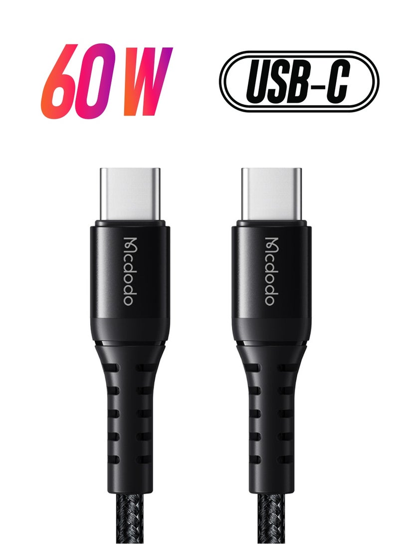 Mcdodo MCDODO CA5641 USB-C TO USB-C 60W DATA CABLE 1M BLACK  - Image 1