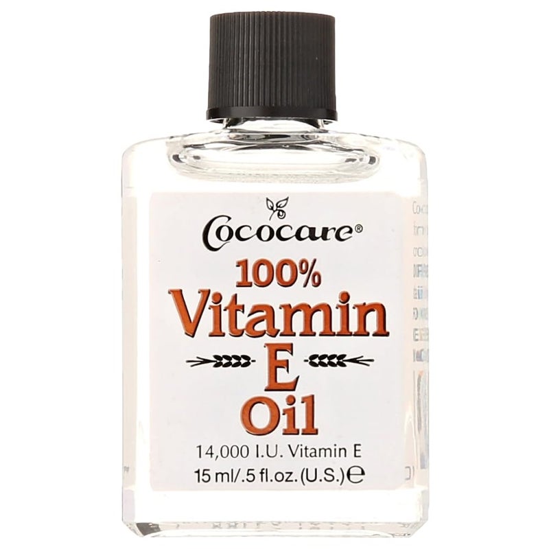 COCOCARE 100% Vitamin E Oil - Maximum Moisture for Dry Skin - 28000 I.U Wrinkle Reduction - 1 Fl Oz (Pack of 2) - Image 1