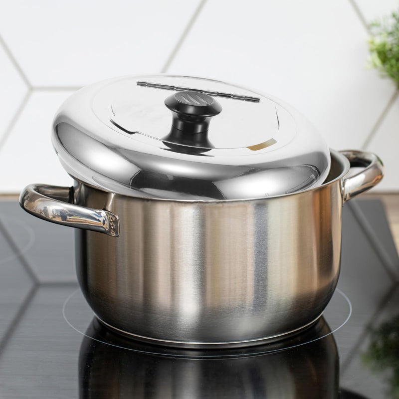 Stainless Steel Soup Pot Lid 10L Heat Resistant Knob Spill Proof Replacement - Image 4