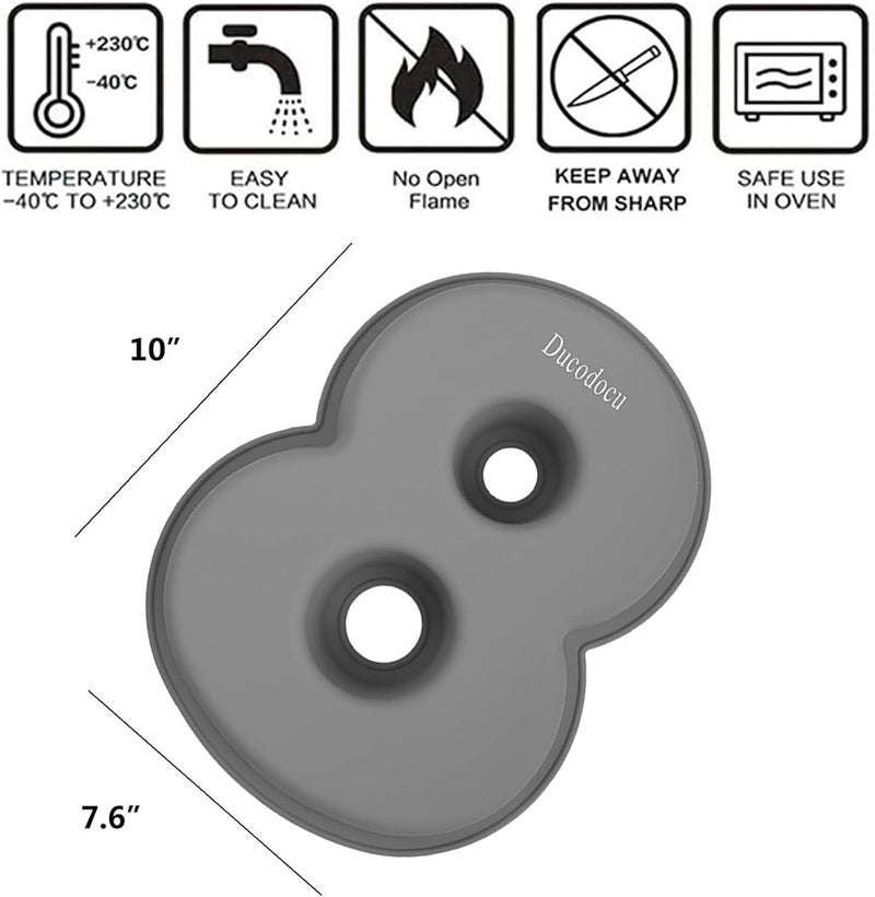 Ducodocu Silicone Number Cake Pan Large 3D Number Cake Mold Baking Forms Novel Cake Tins DIY Baking Mold for 2/20th Birthday Wedding Anniversary 10 inch Number of 8&0, 2 Pack - Image 5