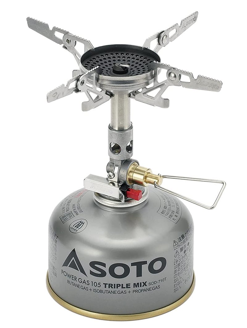SOTO WindMaster Canister Stove with 4Flex for Windy Weather - Lightweight and Durable Backpacking Camp Stove, Compact Portable Camping Stoves for Hiking and Outdoor Cooking - Canister Not Included - Image 1