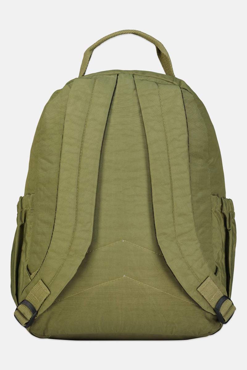 I Love Fashion Women Brand Logo Backpack, Olive - Image 2