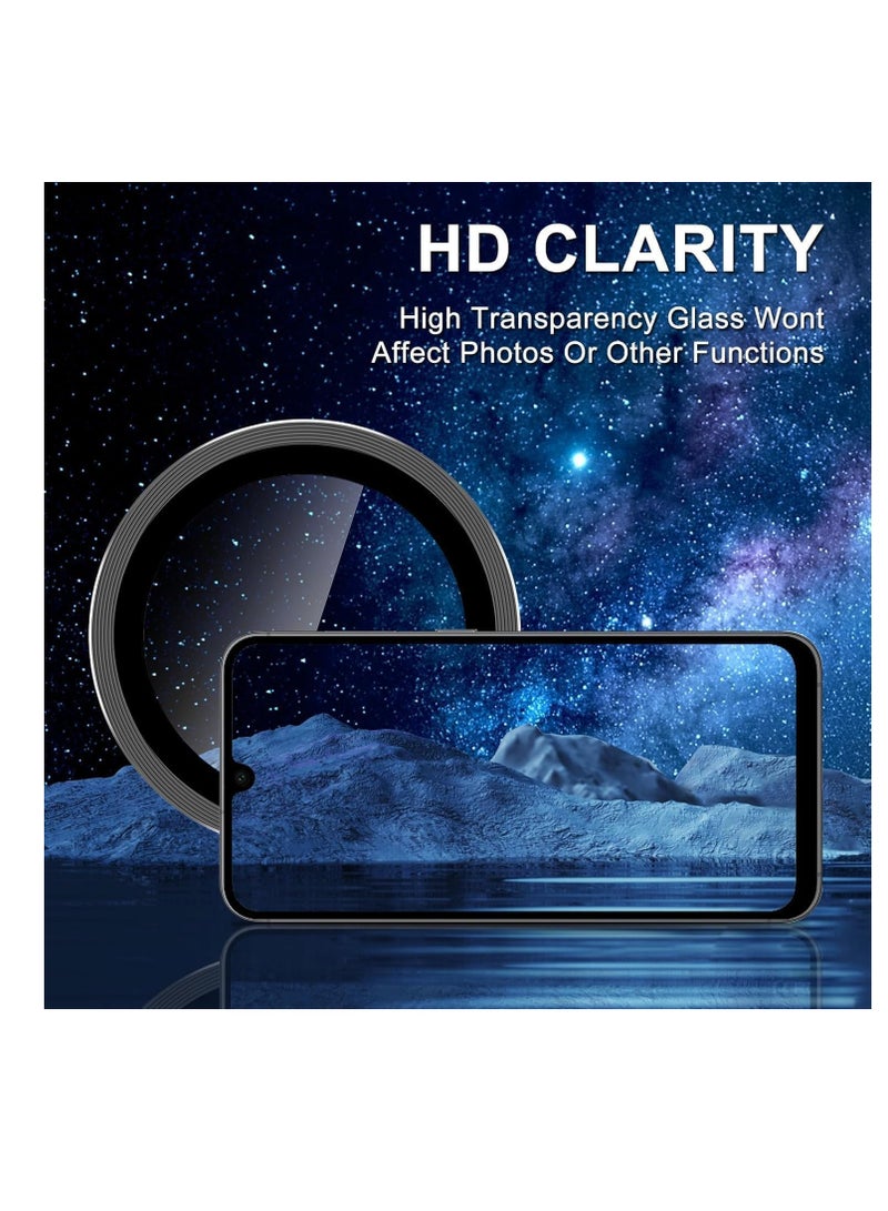 Camera Lens Protector for Samsung Galaxy A16 Accessories, 9H Tempered Glass Metal Individual Ring Camera Cover Screen Protector for Samsung A16, Case Friendly, Anti Scratch (black) - Image 3