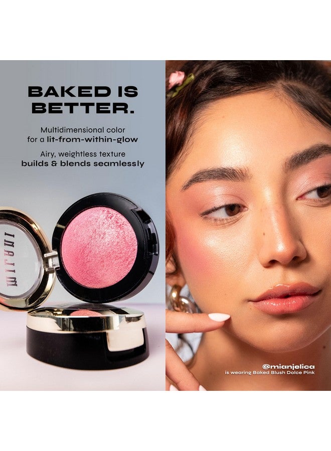 Milani Baked Blush - Dolce Pink (0.12 Ounce) Cruelty-Free Powder Blush - Shape, Contour & Highlight Face for a Shimmery or Matte Finish - Image 2
