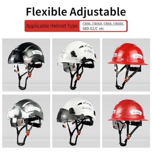SAFEBUILDER Safety Visor Hard Hat Accessories for CR06& CR08 (Build in -Tinted Visor) - Image 5