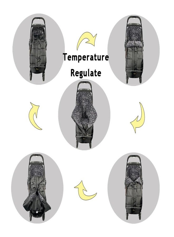 CozyMe Stroller Footmuff, Winter Stroller Cover for Toddler, Easy Temperature Reguration Stroller Bunting Bag for Baby, Waterproof Stroller Blanket Evolution for Cold Weather Child, 6M-4T - Image 2