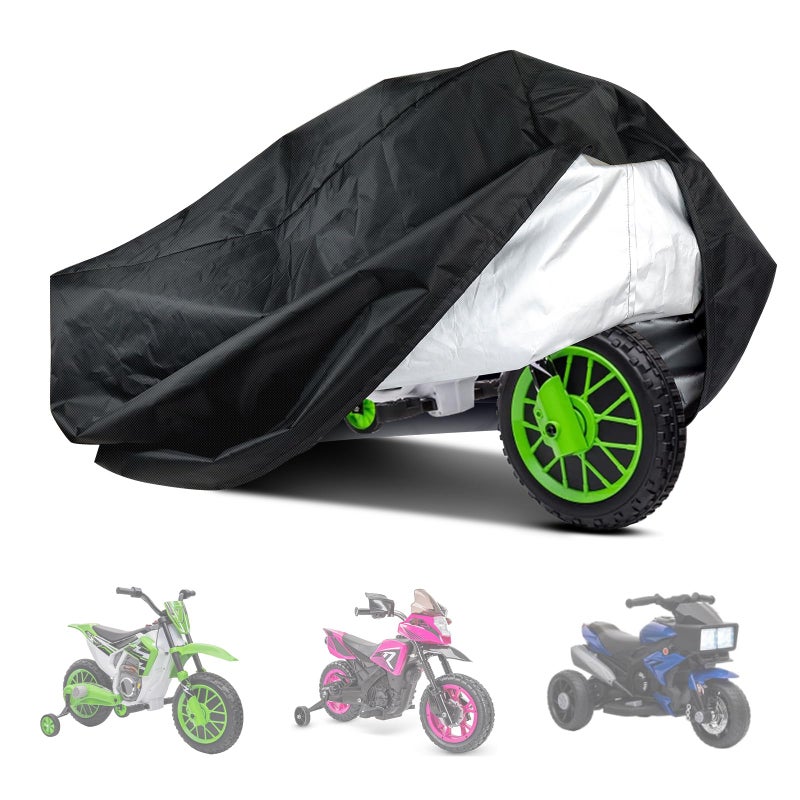 Kids Motorcycle Bike Cover Waterproof Oxford Fabric Toddler Motorcycle Cover Protection Universal Childrens Electric Kids Motorcycle Cover Universal Fit Water Resistant 41 x 25 x 33 Inches
