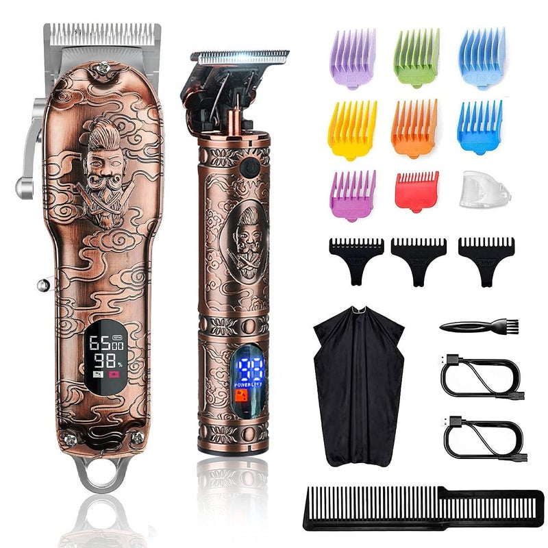Suttik Hair Clippers and Trimmers Set for Men, Professional Cordless Barber Clippers for Hair Cutting, Beard Trimmer Hair Cutting Kit with T-Blade Close Cutting Trimmer - Image 1