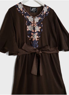 Little Haya's Closet Youth Embroidered Jalabiyas  - Image 3