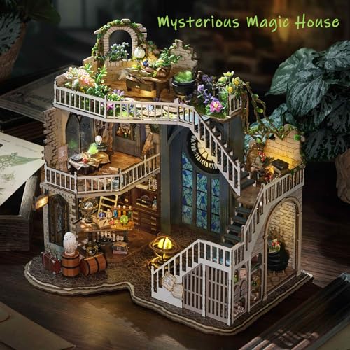 Spilay DIY Miniature Dollhouse Wooden Furniture KitHandmade Mini Modern Model Plus with Dust Cover124 Scale Creative Doll House for Lover Friend Gift Magic HouseLV003 - Image 5