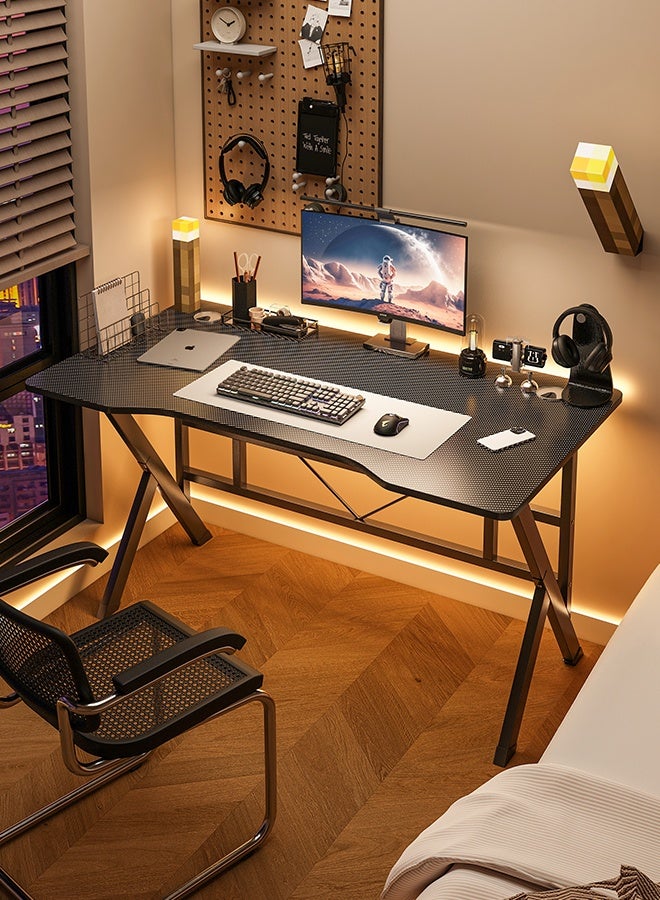 Harlan Gaming Table,Small Gaming Desk,Ergonomic PC Computer Desk,Computer Table with Carbon Fibre Surface, Kids Desk,Writing Study Desk or Home Office Desks,Ideal for Students and Gamers - Image 3