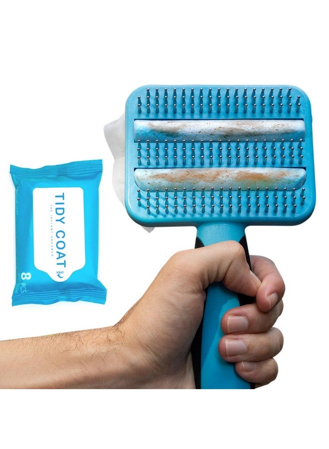 Tidy Coat™ Wet Wipe Dog Brush, Dog Grooming, Dog Accessories, - Image 1