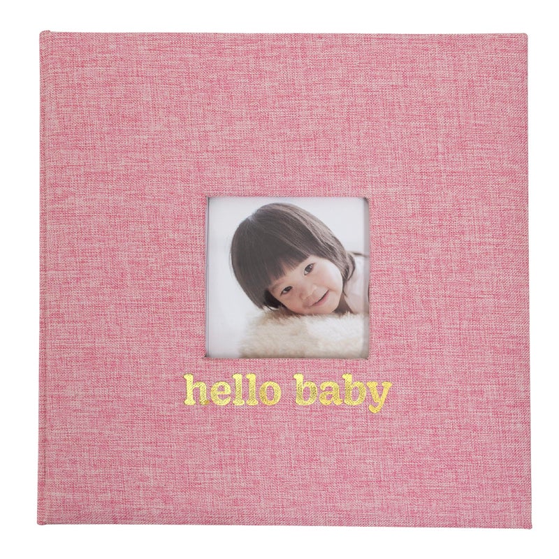 Kate & Milo Linen Baby Book, First 5 Years Memory Book, Newborn Milestone Journal, Baby Girl Keepsake, Blush Pink - Image 1