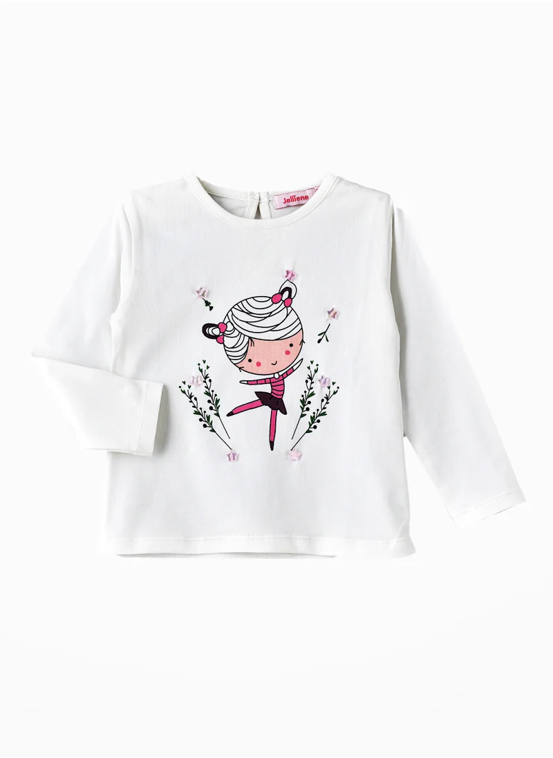 جيلين Cozy Knit Long Sleeve T-Shirt for Girls