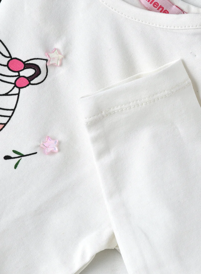 Jelliene Cozy Knit Long Sleeve T-Shirt for Girls