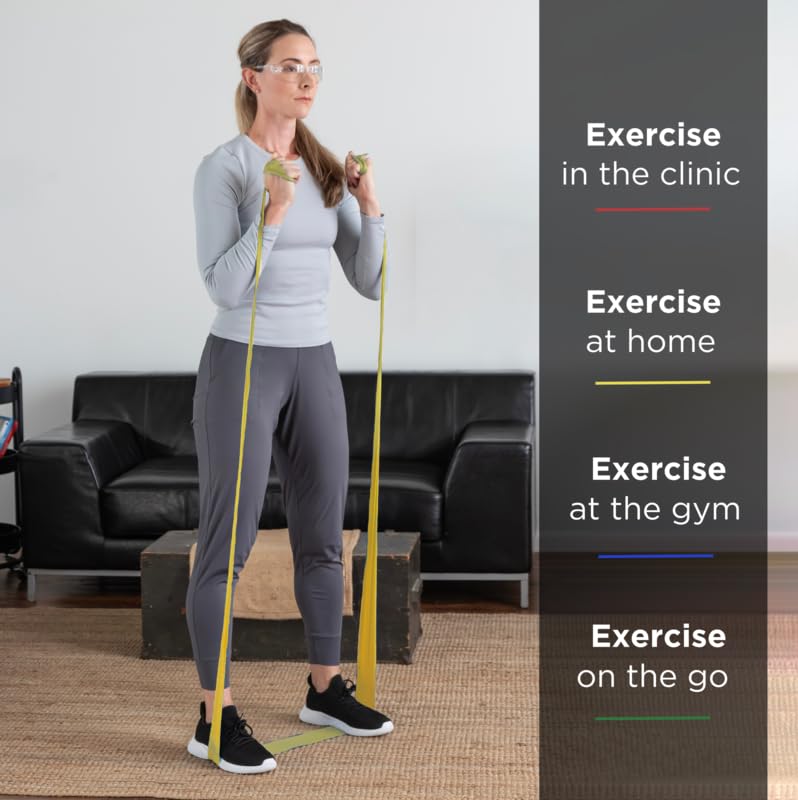 THERABAND Resistance Bands, 6 Yard Roll Professional Latex Elastic Band For Upper Body, Lower Body, & Core Exercise, Physical Therapy, Pilates, At-Home Workouts, & Rehab, Gold, Max, Level 8 - Image 3