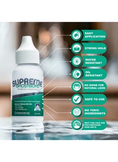 GHOSTBOND Supreme No Shine Poly & Lace Adhesive - 1.3oz - Invisible Bonding Glue: Strong Hold Wig Glue for Poly and Lace Hairpiece, Wig, Toupee Systems, Lace Front Glue - Matte - pzsku/ZACC7F9AE50C553F08B1DZ/45/_/1736426675/e1f72fc4-da2b-497a-abd3-2089105fd89e