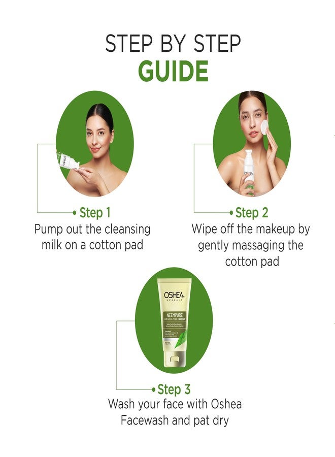 أوشيا حليب أوشيا هيربالز باسل كلين المنظف للبشرة العادية إلى الدهنية | يزيل الزيوت الزائدة مع ترطيب فائق وتنظيف عميق | غني بمستخلصات الصبار والريحان 120 مل - Image 4