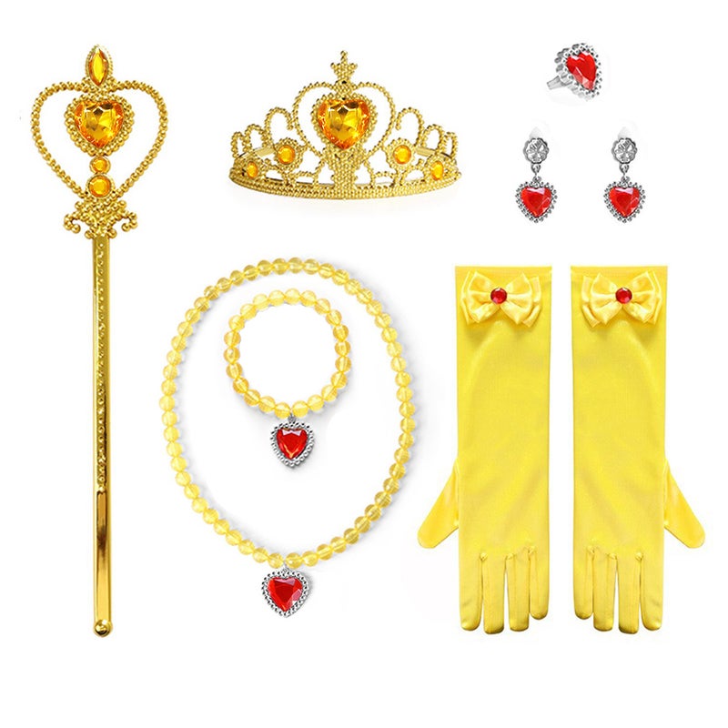 Generic Frozen Princess Heart Necklace Set St15 set