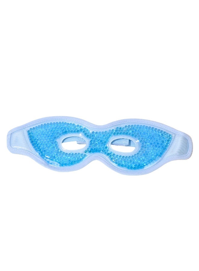 Gel Eye Mask With Holes - Hot Cold Compress Reusable Face Mask for Dry Puffy Eyes Puffiness Dark Circles Headaches Sleeping Stress Relief Skin Care Men Women
