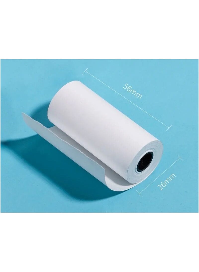 Huitich 3 Pc  Adhesive Printer Paper Roll - 56mm x 26mm for Barcode Labels - Image 1