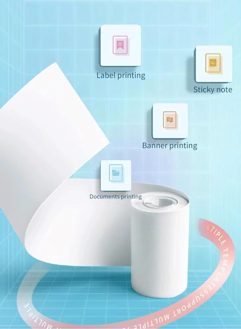 Huitich 3 Pc  Adhesive Printer Paper Roll - 56mm x 26mm for Barcode Labels - Image 3