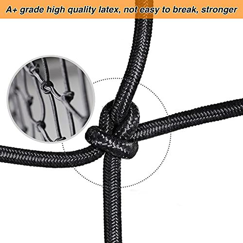 JCHL 15"x15" Motorcycle Cargo Net Stretches to 30"x30" with 6 Hooks 2''x2'' Mesh for Motorcycle Motorbike Bikes - Image 4