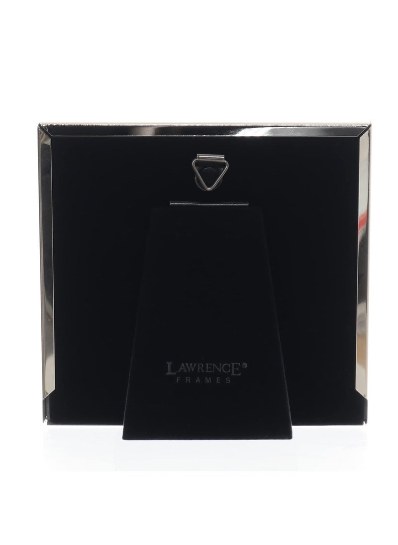 Lawrence Frames 4x4 Silver Metal and White Enamel Picture Frame  - Image 4