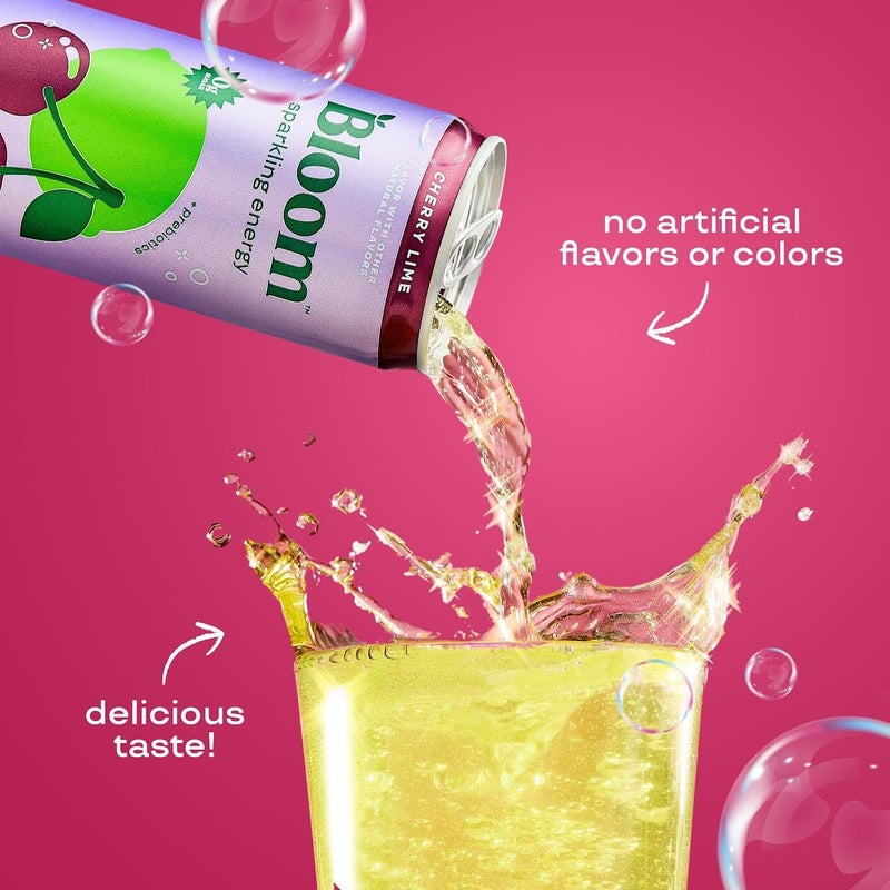 Bloom Nutrition Bloom Sparkling Energy Drink - Cherry Lime - Image 5