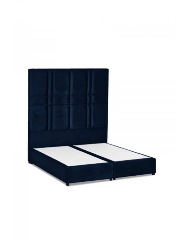 House One Narjis | Velvet Bed Frame - Dark Blue  - Image 1