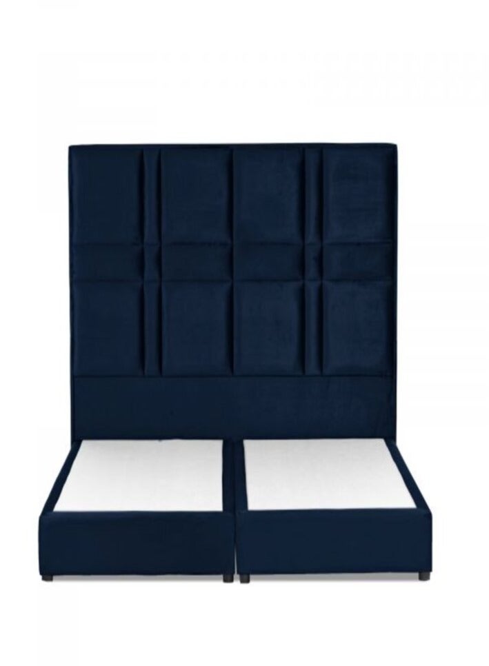 House One Narjis | Velvet Bed Frame - Dark Blue  - Image 3