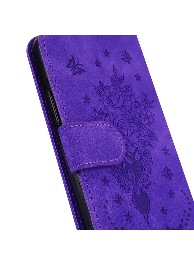 اس-توب جراب لهاتف Infinix Note 12 G96/X670، مصنوع من الجلد المنقوش بنقشة فراشة وردية - Image 4